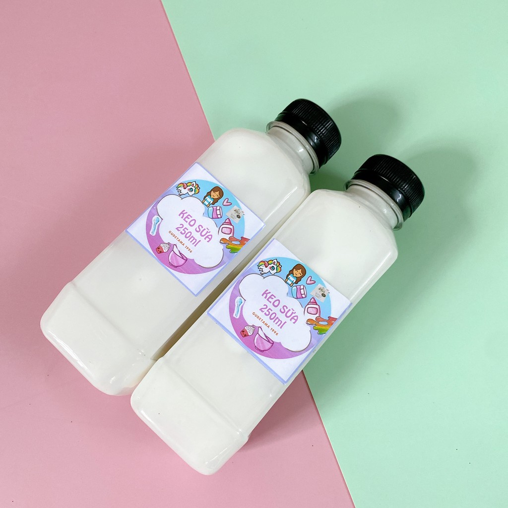 Keo sữa làm slime 250ml đã pha với body lotion và kem cạo râu