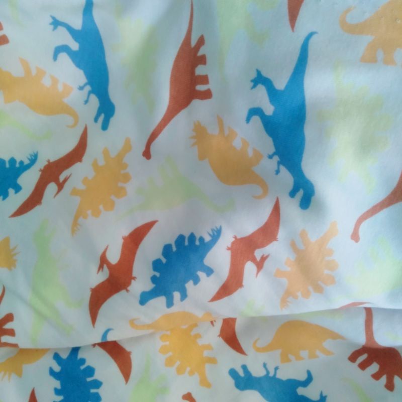 Vải cotton borip hình khủng long xuất dư mềm mịn đẹp khổ 1m7