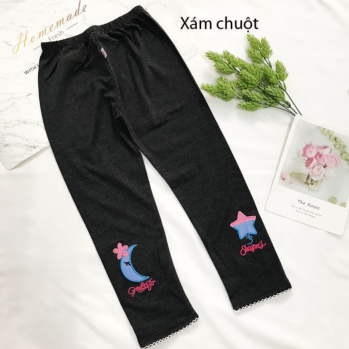 Quần legging dài bé gái thun cotton 4 chiều - QG22