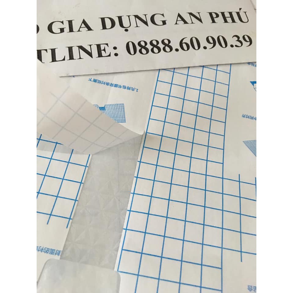 Set 10 tờ bọc sách vở trong suốt băng dính vân chéo cực bền