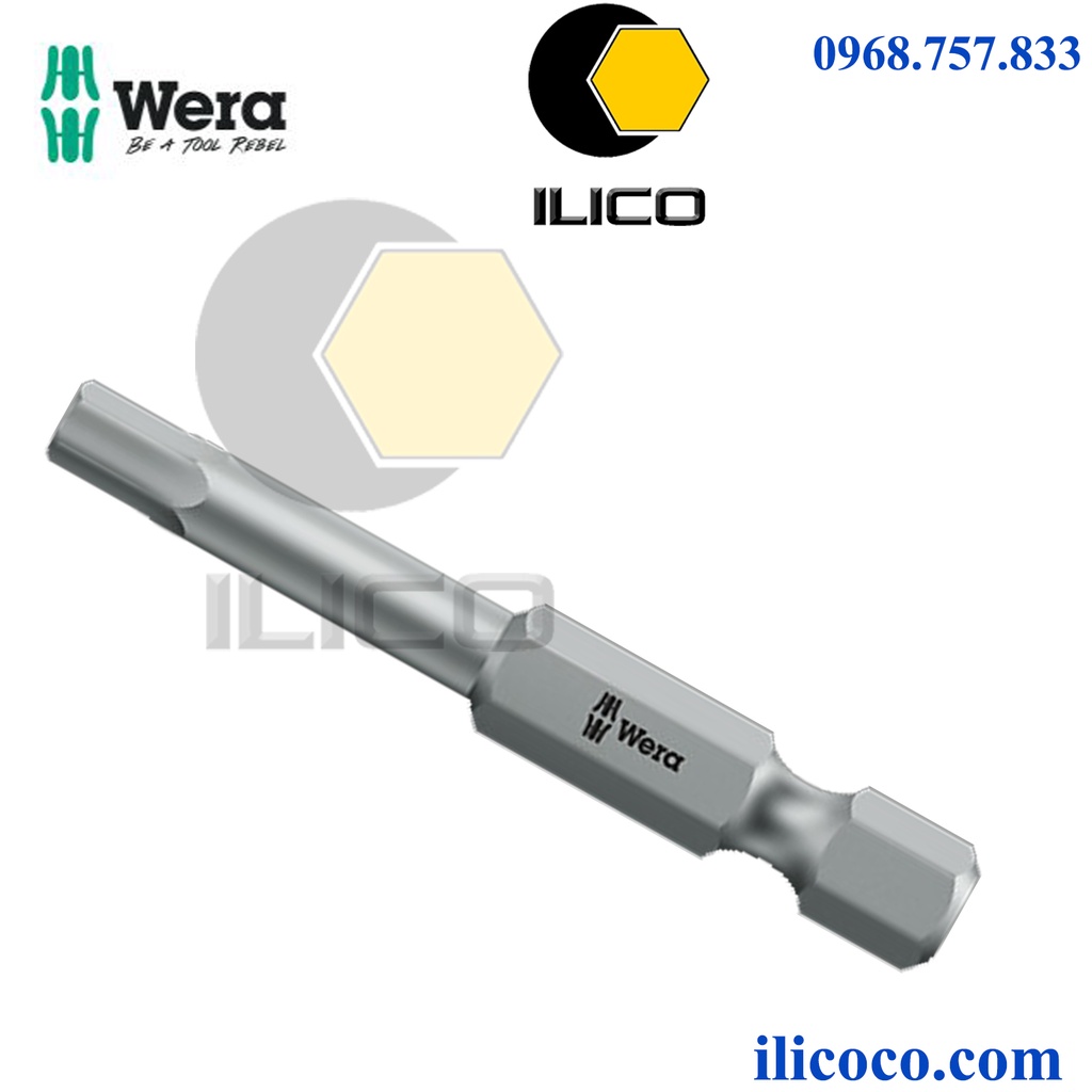 Đầu Vít Lục Giác Wera Hex-Plus 840/4 Z bit 1/4" 1,5 x 50 mm - 05059602001( Nhiều kích cỡ) - ILICO