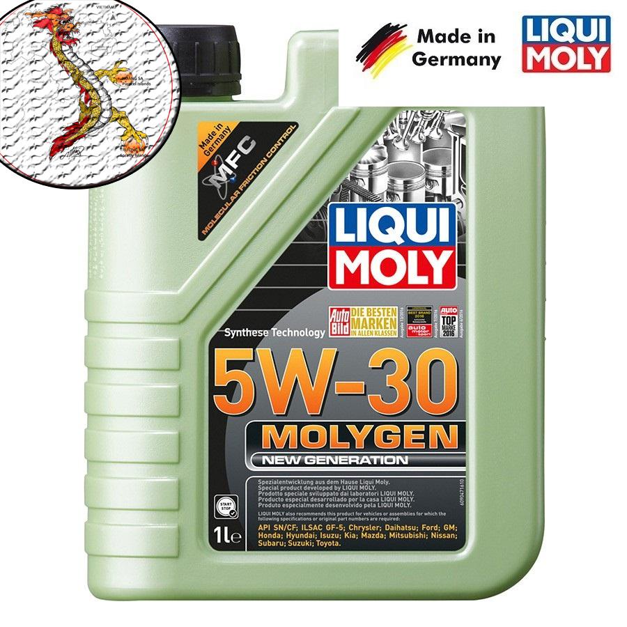 Nhớt Liqui Moly 5W30 Molygen 1L, nhớt liqui 5W30 dùng cho xe tay ga và ô tô chai 1L đến từ Đức