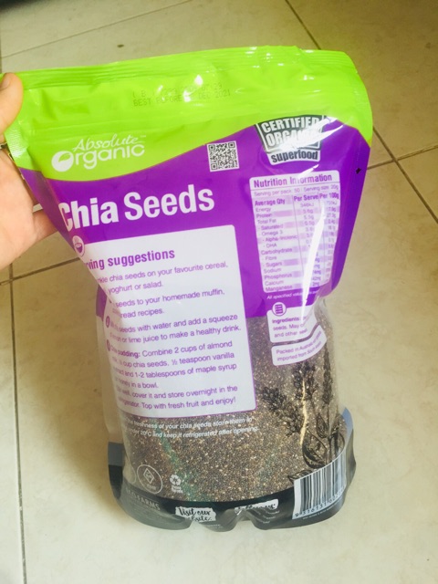 Hạt Chia Úc absolute Organic 1kg date 2023