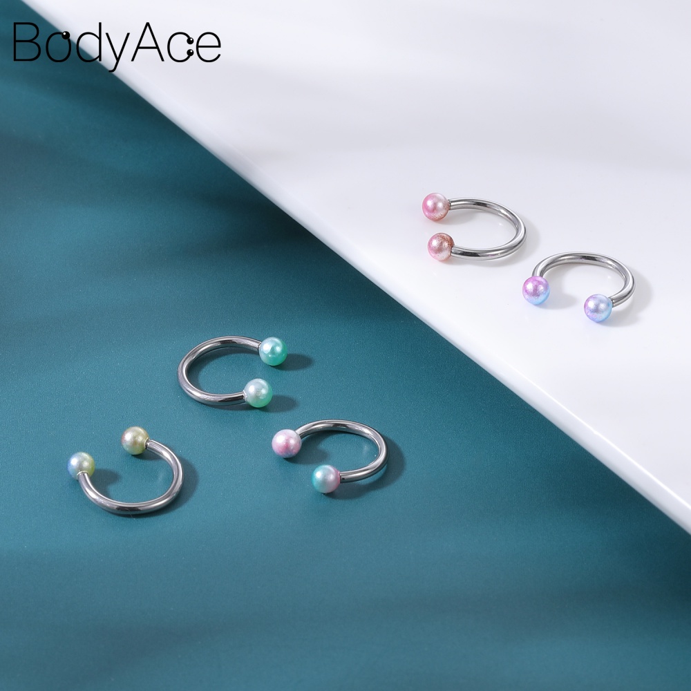 1 Khuyên Mũi Đính Hạt Acrylic Thép Không Gỉ Cá Tính