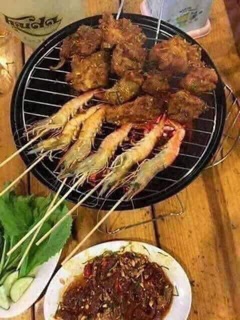 Bếp nướng than hoa tròn tiện dụng