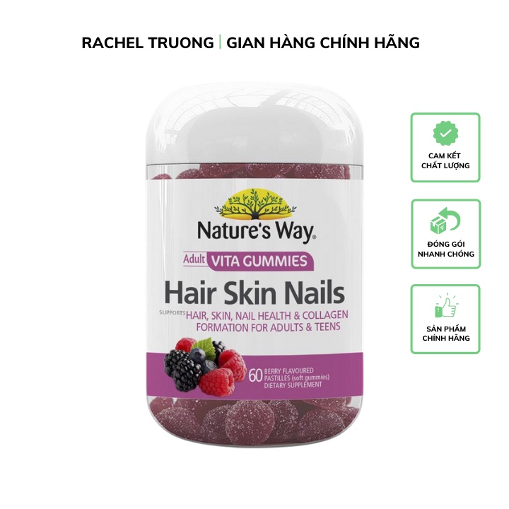 Kẹo dẻo mềm Hair Skin Nails cung cấp vitamin