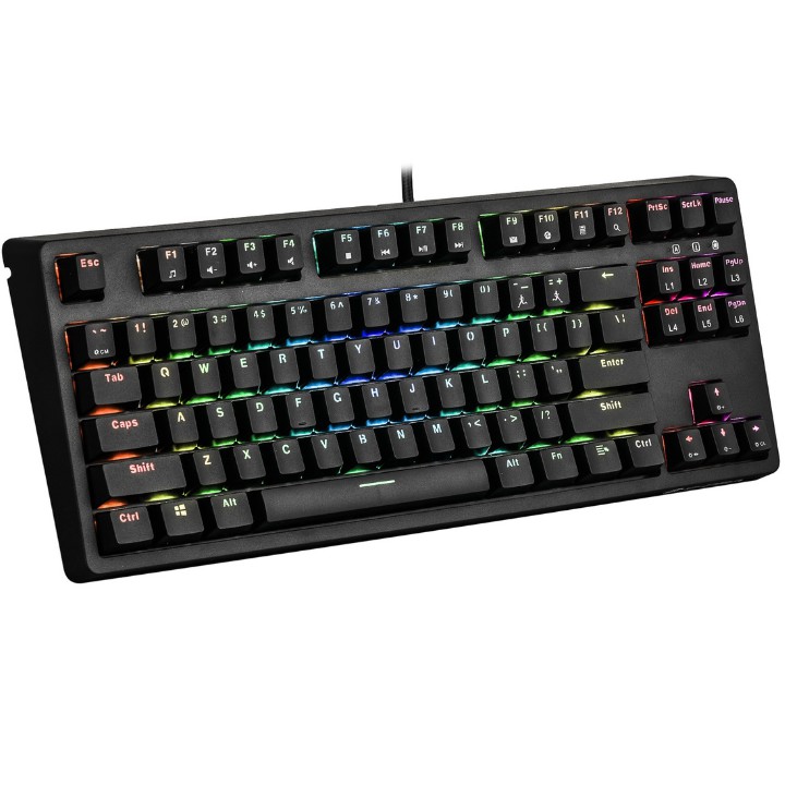 GÍA SỐC - Bàn phím cơ chơi game E-DRA EK387 RGB TKL - LED RGB 2021 - Huano Switch - USB Type-C - EDRAshop