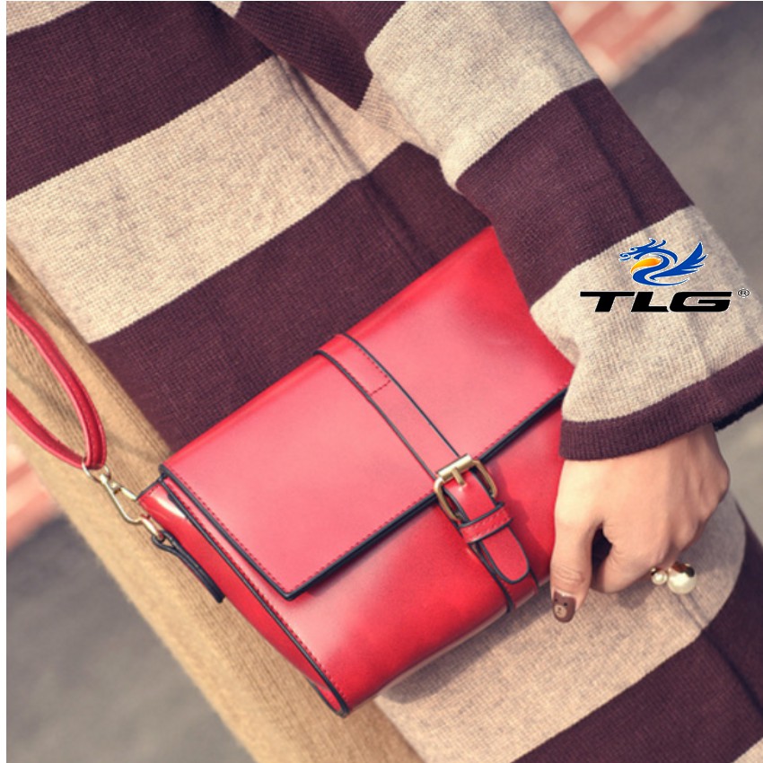 Túi đeo chéo thời trang phong cách Thành Long TLG 208094 Tặng túi đựng mỹ phẩm tiện lợi