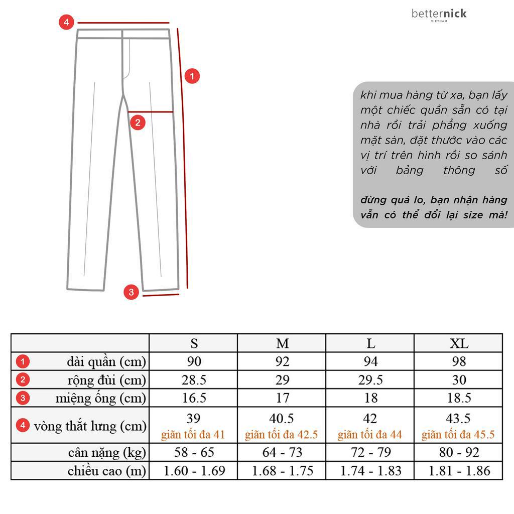 Quần dài nam betterNICK ống đứng màu Xám, thoải mái vận động công sở hoặc đi dạo