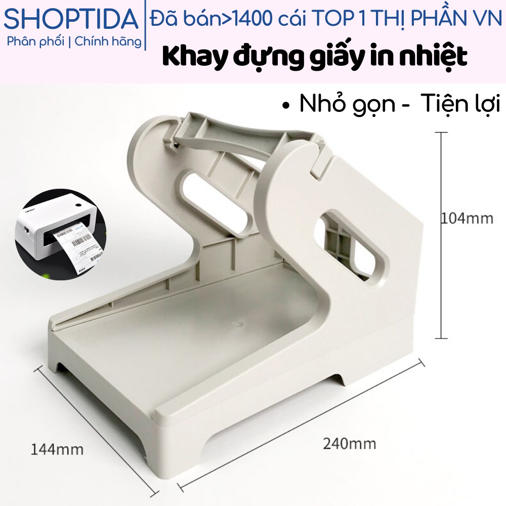 Khay kệ đựng giấy máy in nhiệt TMĐT Shoptida SP46, để đỡ treo cuộn và tệp