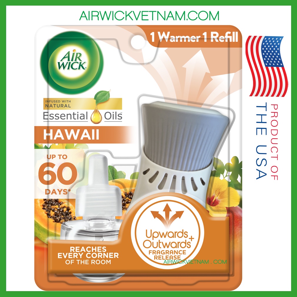 Bộ Tinh Dầu Thơm Cắm Điện Mỹ Air Wick Hawai'i 5xMore USA