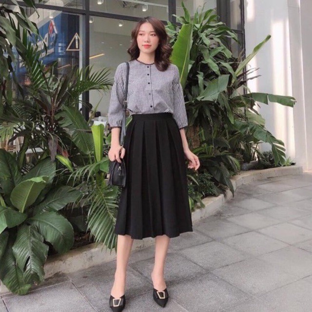 Chân váy xếp ly công sở siêu Hot_450