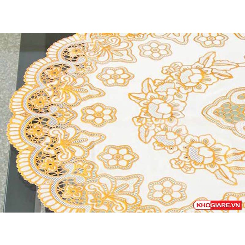 Khăn trải bàn hình oval 120 x 60 cm, hàng đẹp, ko thấm nước