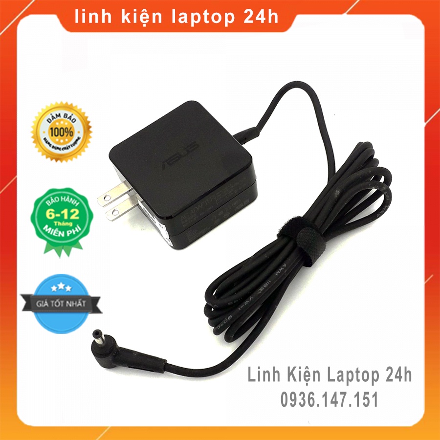 Sạc Laptop Asus 19V - 1.75A / 2.37A / 3.42 A Vuông (Zin) chân nhỏ/chân to - sạc máy tính Asus bảo hành 12 tháng