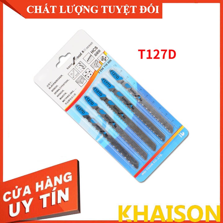 [Bộ 5 chiếc] Lưỡi cưa lọng  T127D chất liệu thép gió HSS