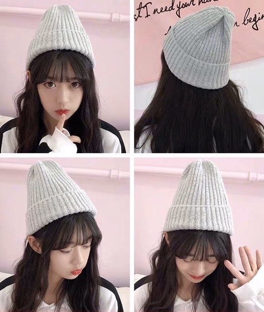 MŨ LEN TRƠN HÀN QUỐC FREESIZE