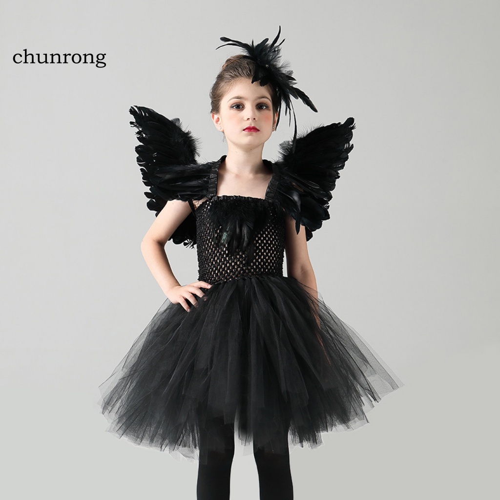 Đầm Công Chúa Không Tay Hóa Trang Halloween Dành Cho Bé Gái
