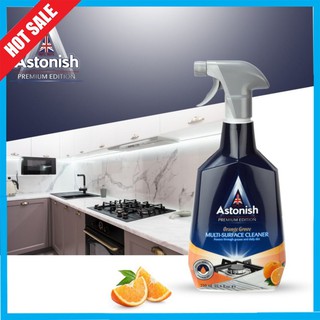 Nước Lau Bếp Hương Cam, Chai Xịt Tẩy Các Vết Bẩn Nhà Bếp Astonish - 750ml