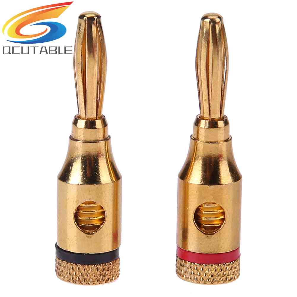 Bộ 2 Đầu Nối Chuối Mạ Vàng Cho Loa Âm Thanh