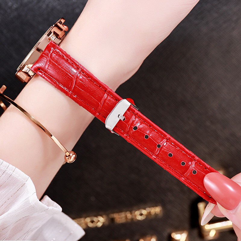 Đồng Hồ Nữ Dây Da Dzg Mặt Tròn Đính Ngọc 415 Sang Chảnh | BigBuy360 - bigbuy360.vn