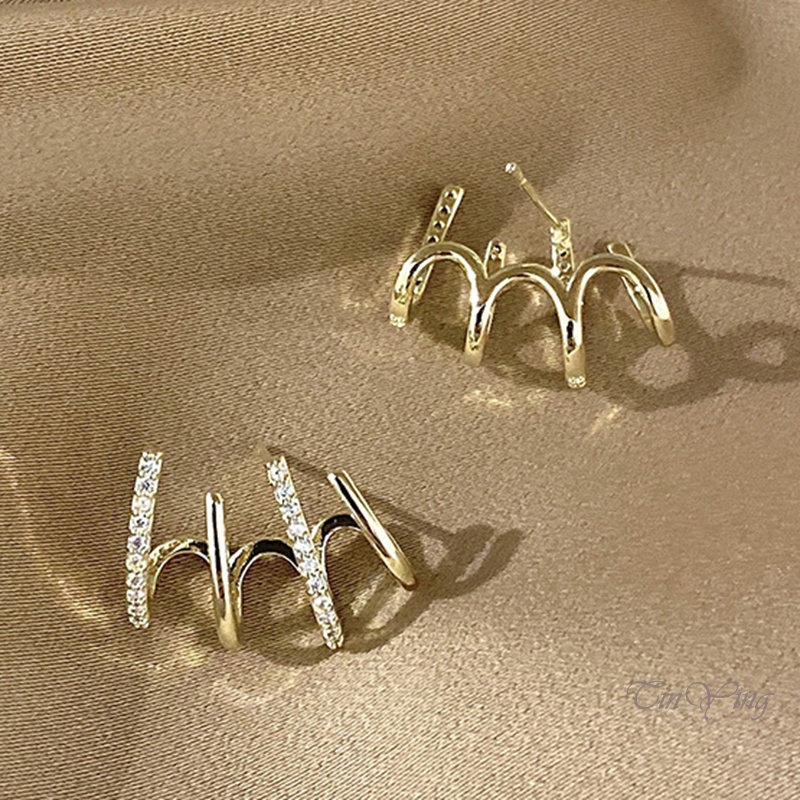 GETNOIVAS 1 Cặp Bông Tai Kim Loại Thả Dài Đơn Giản Dễ Thương Thanh Lịch Dành Cho Nữ