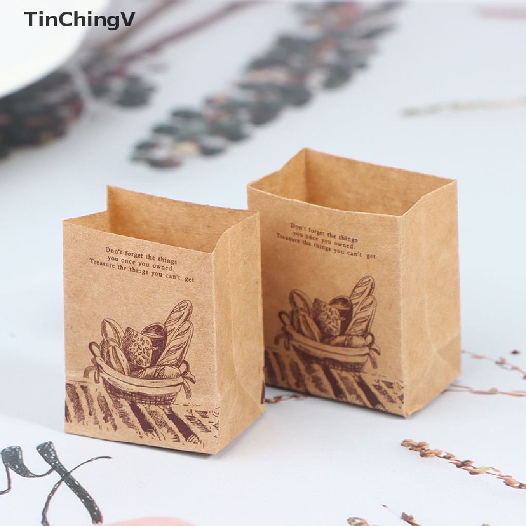 1 Túi Giấy Kraft Đựng Bánh Mì Trang Trí Nhà Búp Bê