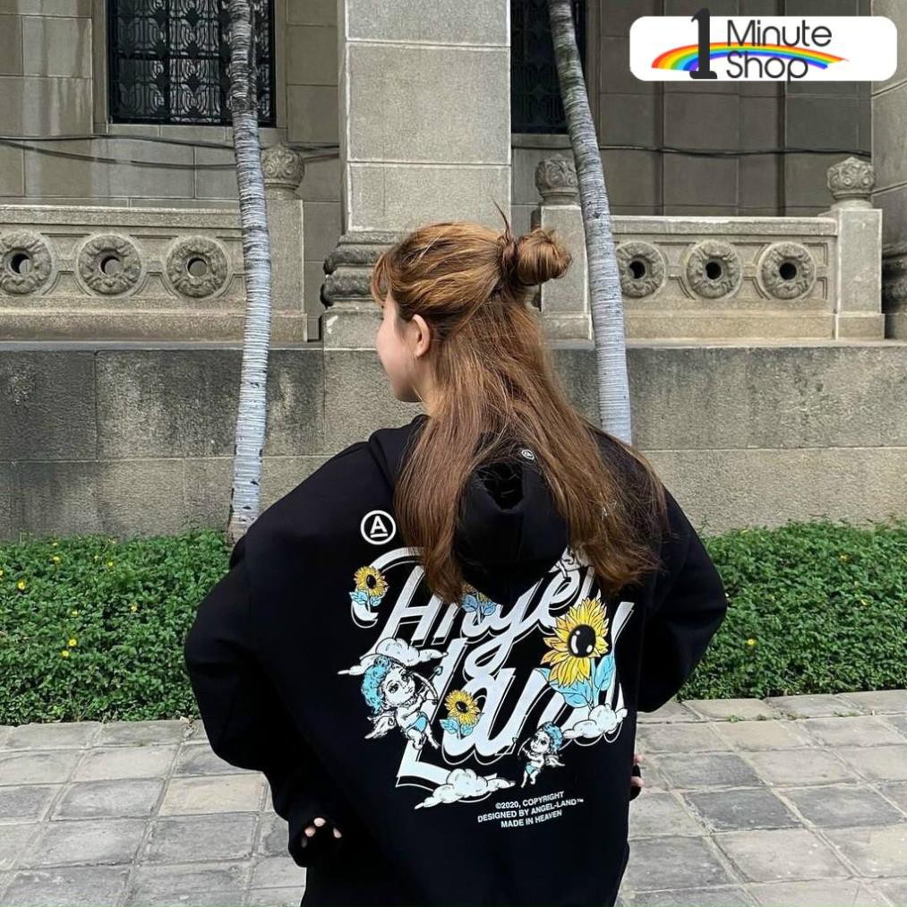 Áo khoác hoodie Chống Nắng cho nam nữ in hình Angle Land, unisex form rộng có dây kéo ulzzang có ảnh thật | BigBuy360 - bigbuy360.vn