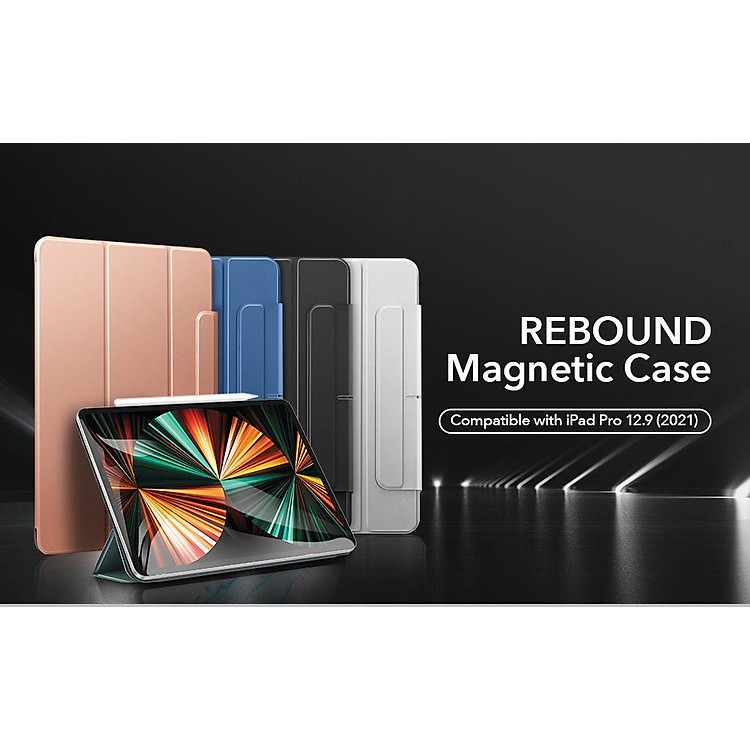 Bao Da Dành Cho iPad Pro 11 inch 2021 và iPad Pro 12.9 inch 2021 ESR Rebound Magnetic Slim Case - Hàng Nhập Khẩu. | WebRaoVat - webraovat.net.vn