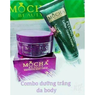 ComBo body sữa lạnh & tẩy tế bào chết mocha