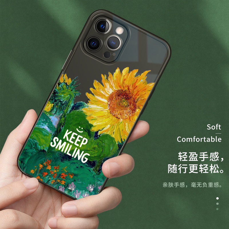 Ốp Điện Thoại Chống Sốc In Hình Hoa Hướng Dương Cho Iphone 13 Pro 11 Pro Max Xr 6s 7 8 Plus 12 Mini 14 Pro Xs Max