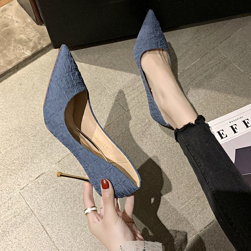 Giày Cao Gót Mũi Nhọn Quyến Rũ Phong Cách Hàn Quốc 2020
