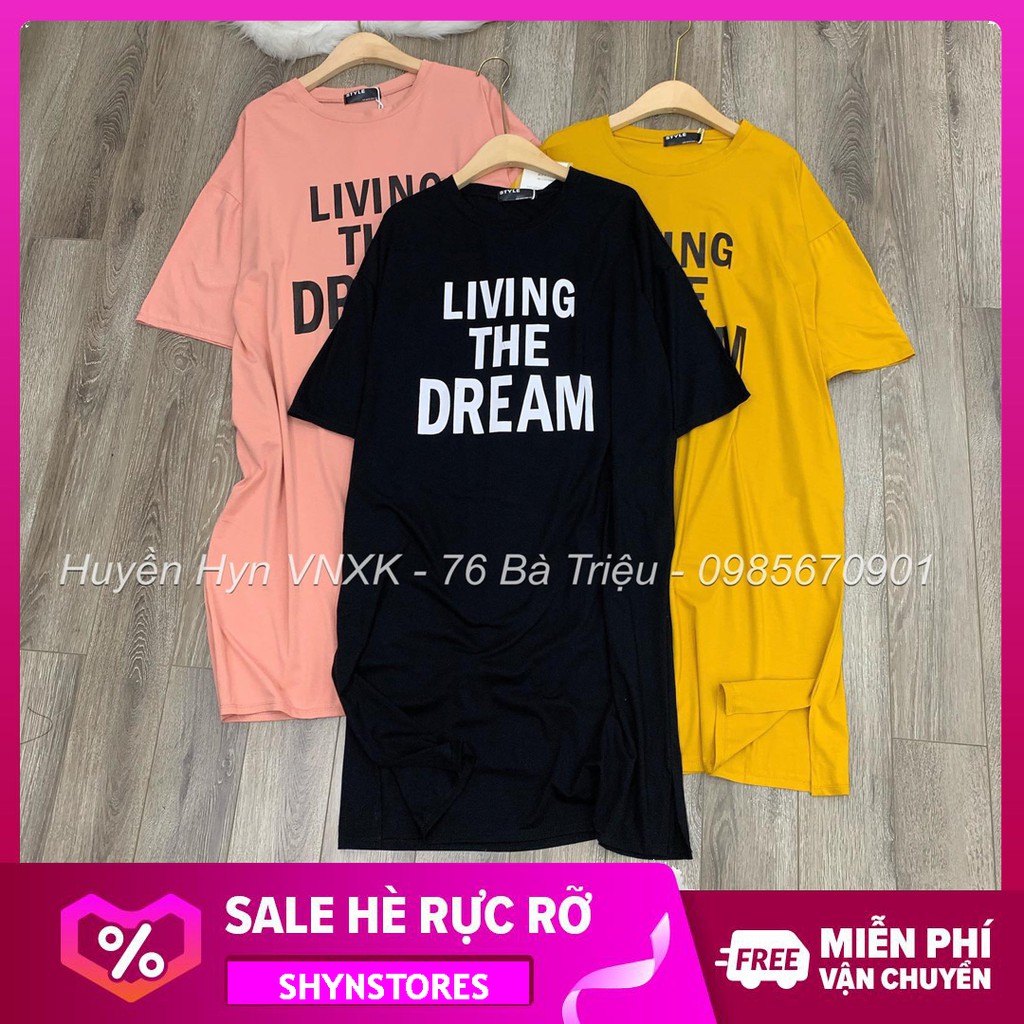 Đầm suông nữ Shynstores - váy xuông cotton cổ tròn form rộng vải đẹp freeship | BigBuy360 - bigbuy360.vn