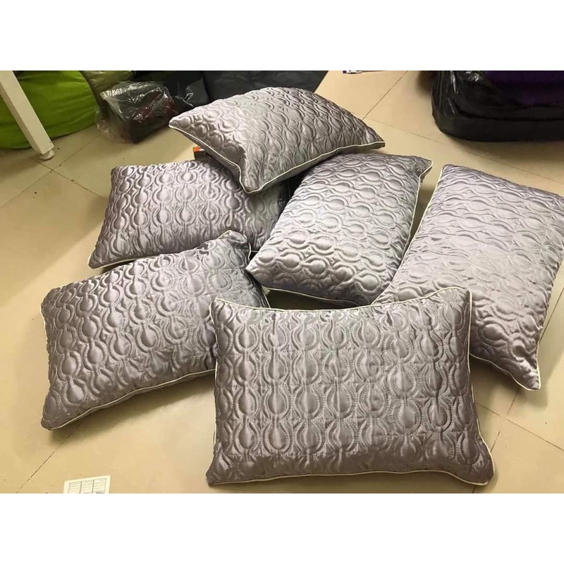 Gối lụa trần bông spa 30x45cm