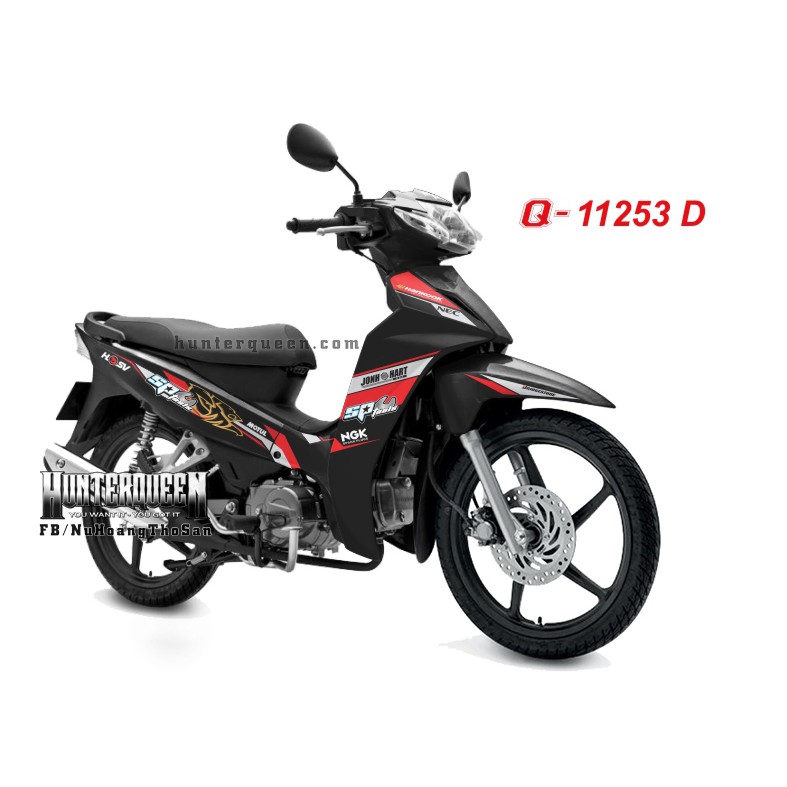 Tem rời xe Honda Wave Blade, dán xe màu đen. Decal tem chế SP Tool đẹp, chất lượng cao. Sắc nét, bền màu