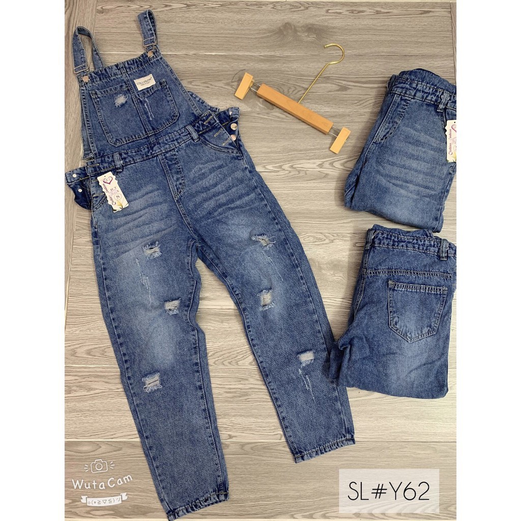 Quần yếm bò rách gấu quảng châu SL16 | BigBuy360 - bigbuy360.vn