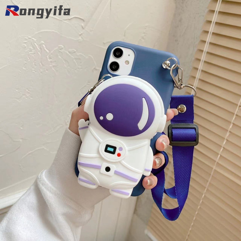 Ốp điện thoại TPU hình phi hành gia cho SAMSUNG GALAXY NOTE20 S21 S20 ULTRA FE 10 S10 S10E S9 S8+ S7 EDGE 9 8 5 S10 5G