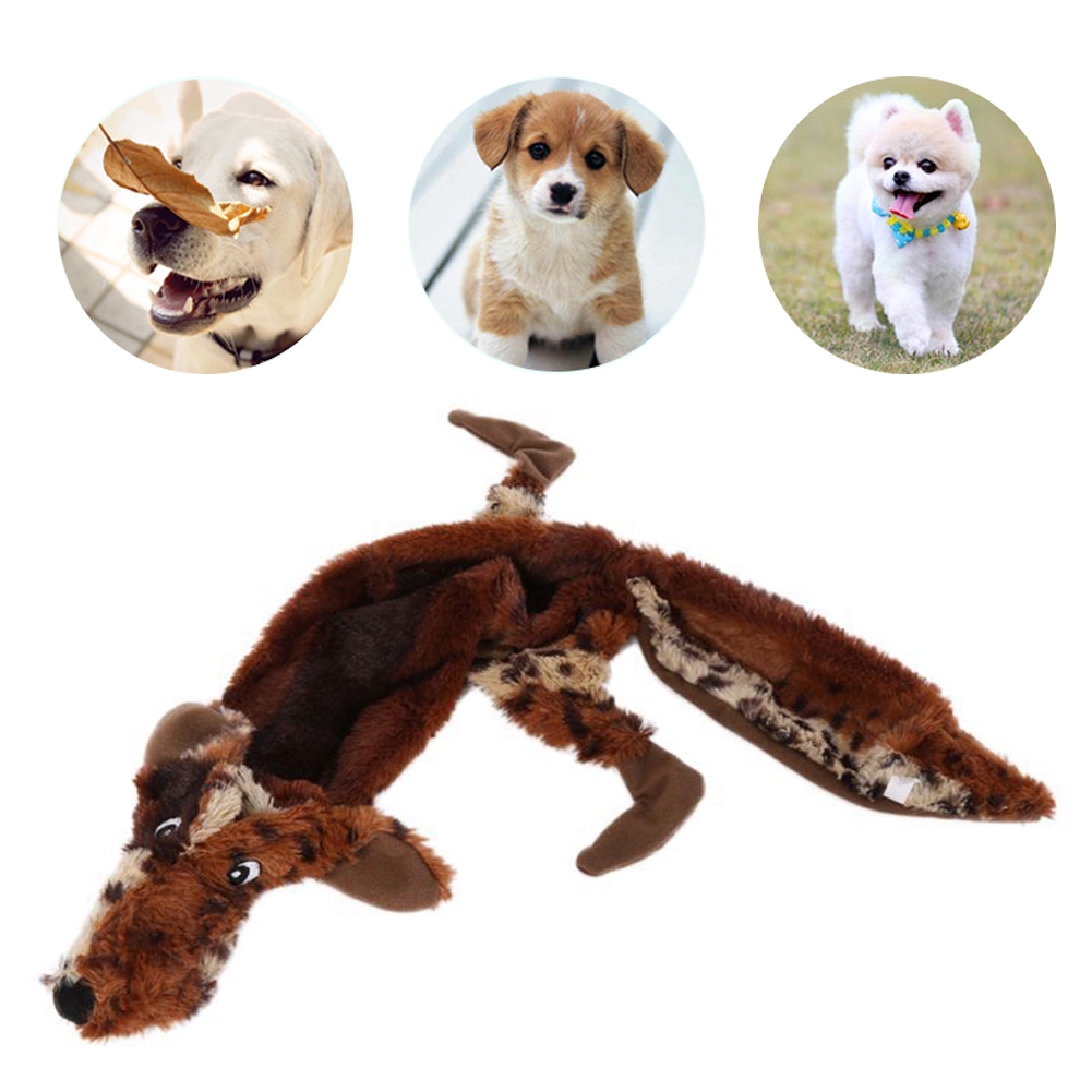 EMVANV Squeak Toy Rabbit Plush Wolf Squeaker Puppy Sound Play Chew Dog Pet Supplies(Rabbit)