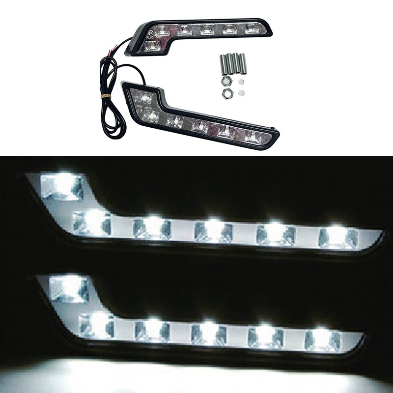 2 Đèn Led Drl 12v Siêu Sáng Chống Nước Cho Xe Hơi