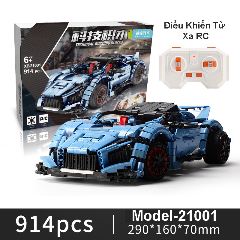 Đồ Chơi Lắp Ráp Kiểu Lego Technic Siêu Xe Starcastle Điều Khiển Từ Xa RC Model XB21001-02 Với 900+ Chi Tiết