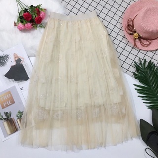 Chân váy lưới form dài QC ảnh chụp thật 100%