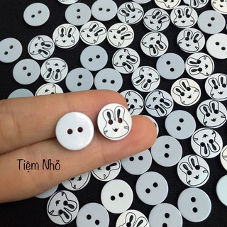 Nút sơ mi hình thỏ dễ thương kích 1.2cm