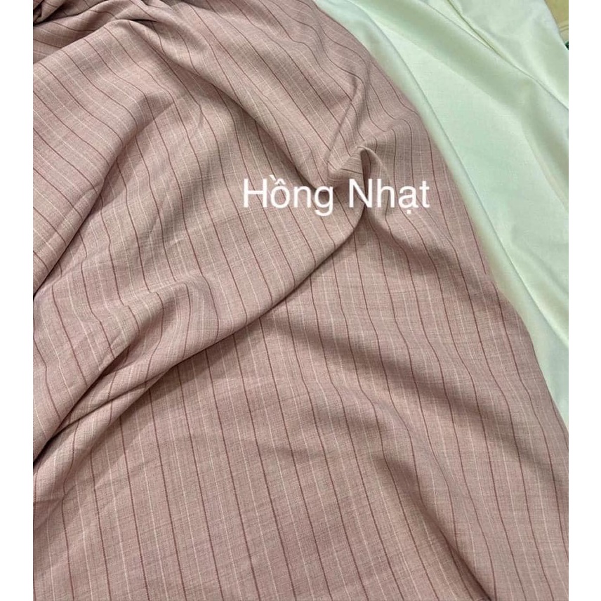 Vải tếch kẻ đôi sịn sò