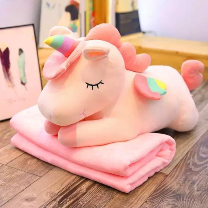 (HỎA TỐC) - Kỳ lân kèm mền 2in1 - mẫu xịn sò