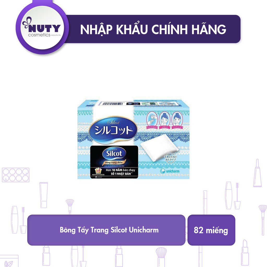 Bông Tẩy Trang Silcot Unicharm (82 miếng)