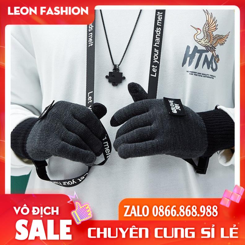 Găng Tay Len Vintage có dây đeo cổ tháo rời Hàng Cao Cấp sử dụng được Cảm ứng và giữ ấm hiệu quả