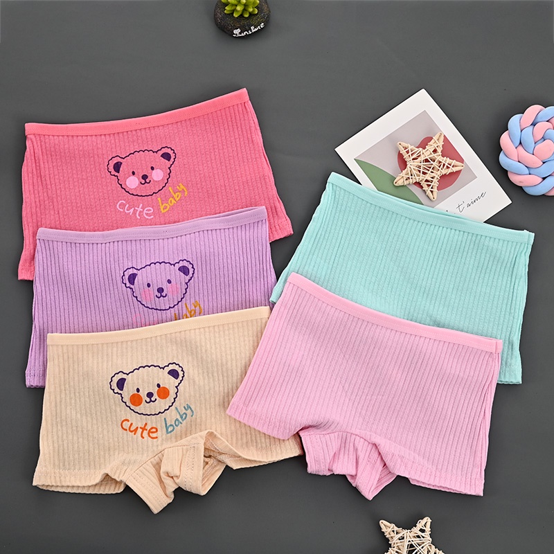 Quần lót in hình gấu hoạt hình cho bé gái