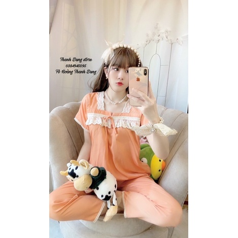 Bộ đồ mặc nhà phối ren | BigBuy360 - bigbuy360.vn