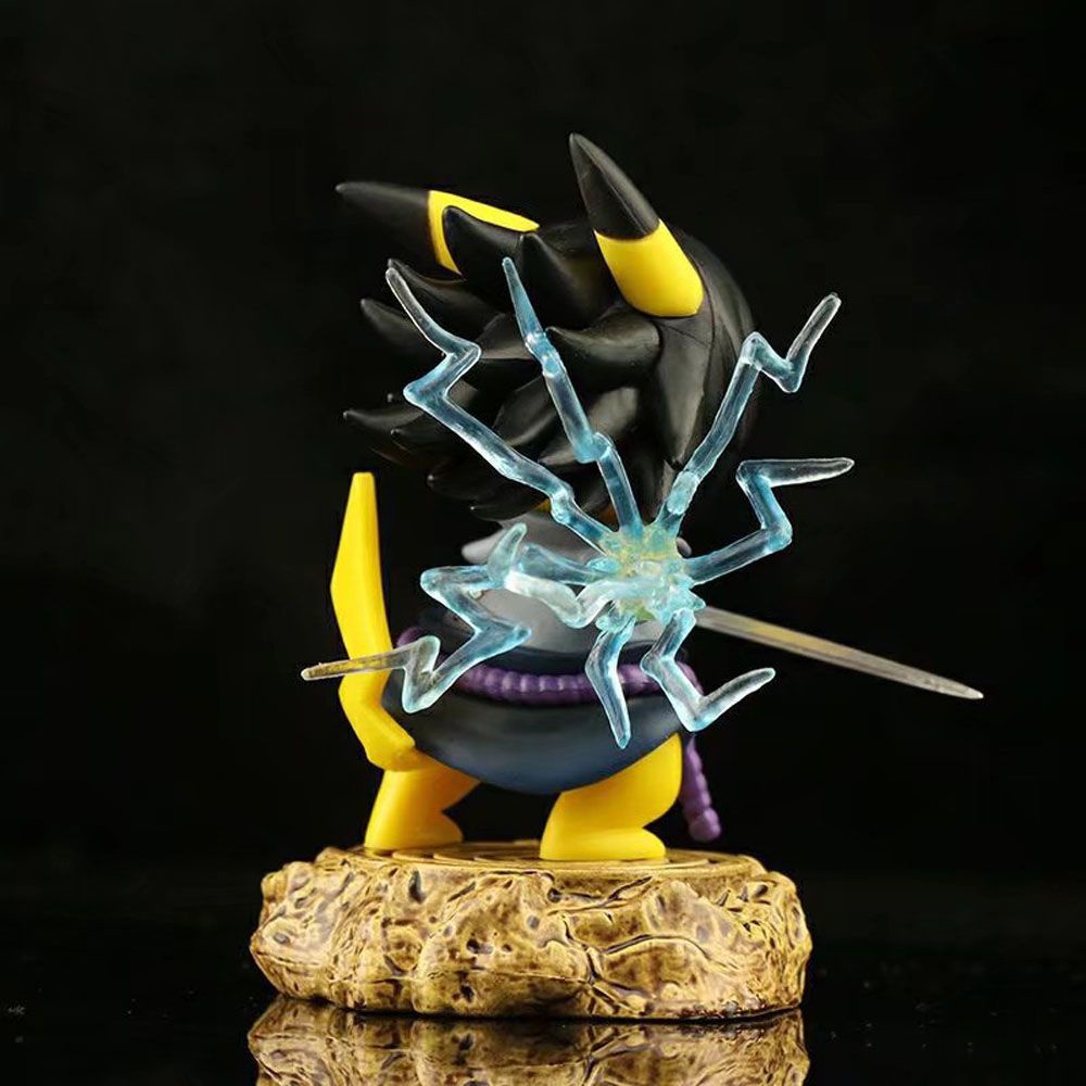 Mô Hình Nhân Vật Uchiha Sasuke Pikachu Naruto Bằng Pvc