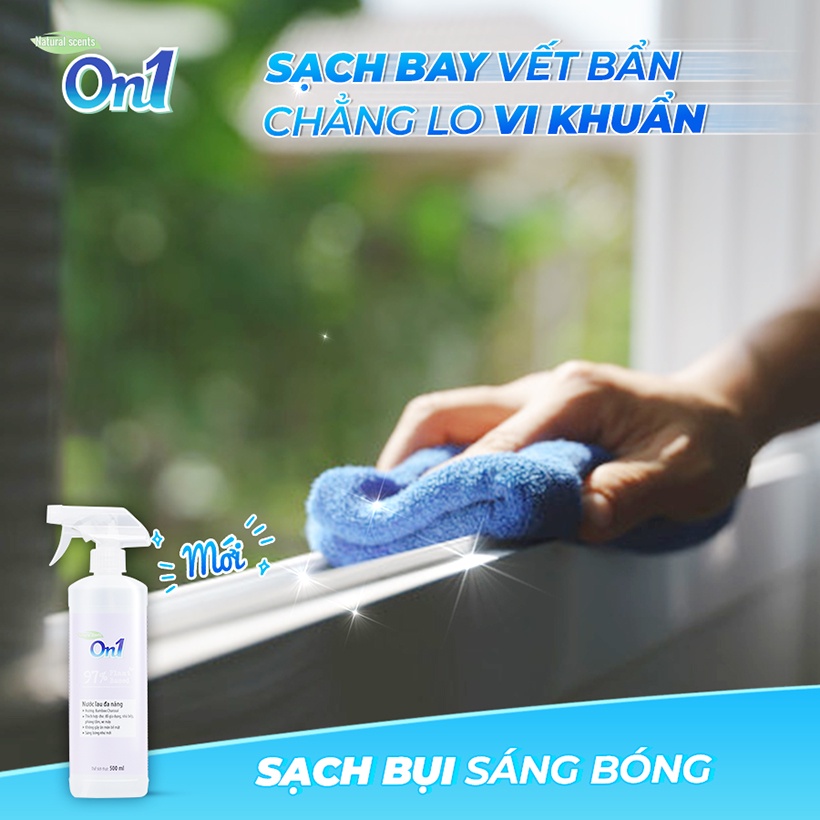 Combo 2 chai Nước lau đa năng On1 hương Bamboo Charcoal 500ml / chai - 2C- DN500