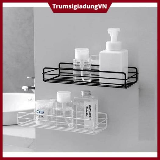 Kệ Sắt Dán Tường Hình Chữ Nhật Đựng Đồ Nhà Tắm Nhà Bếp Sang Trọng Tiện Dụng MS88284